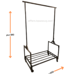استاند ملابس صغير لاين واحد - 100x60x180 سم